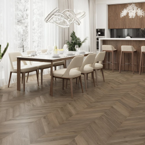 Ламинат ПВХ Alpine Floor Дуб Насыщенный Chevron LVT ECO 20-4*** в интерьере