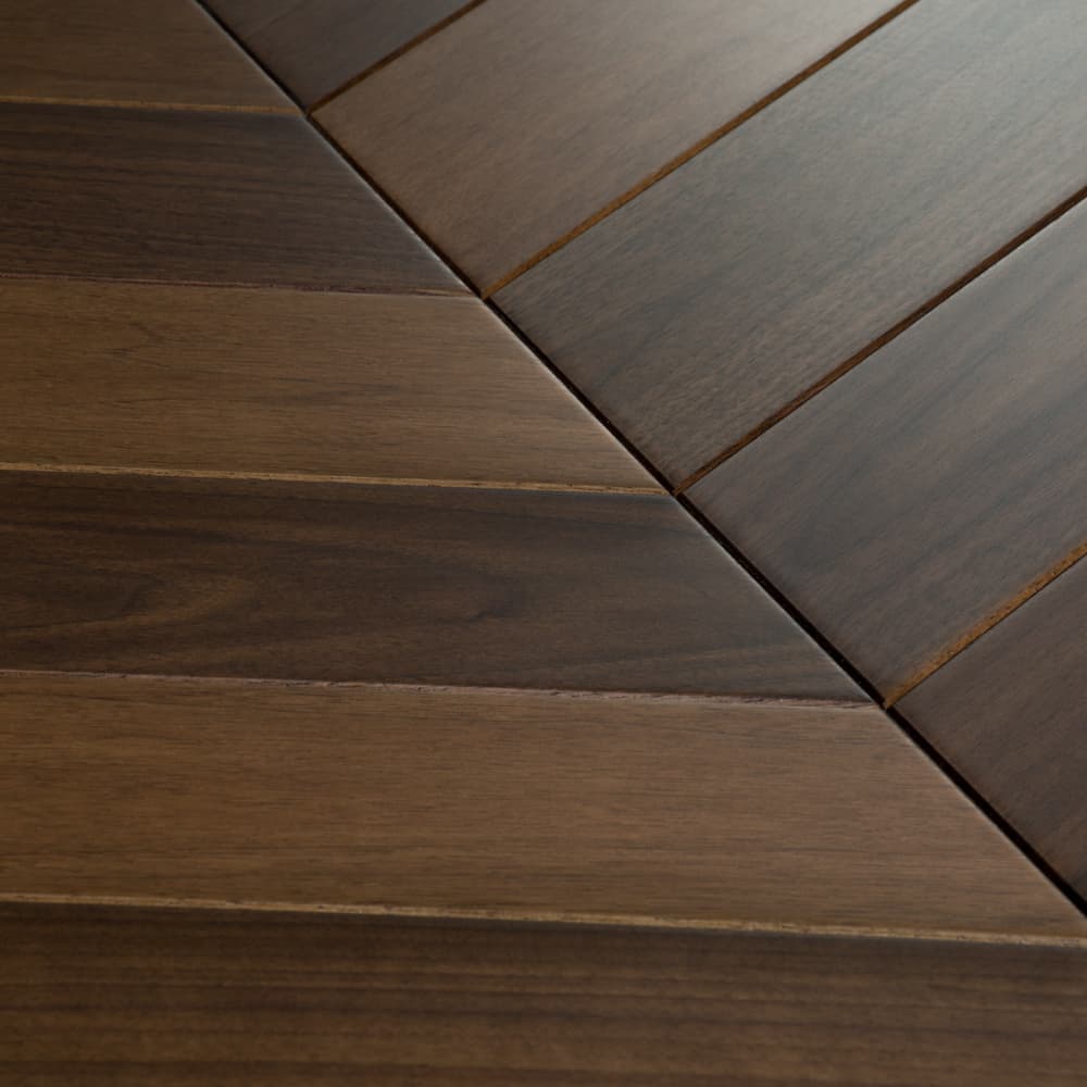 Паркет Елка Французская Lab Arte Chevron 396/344х90х14 /60° Орех Американский Селект лак