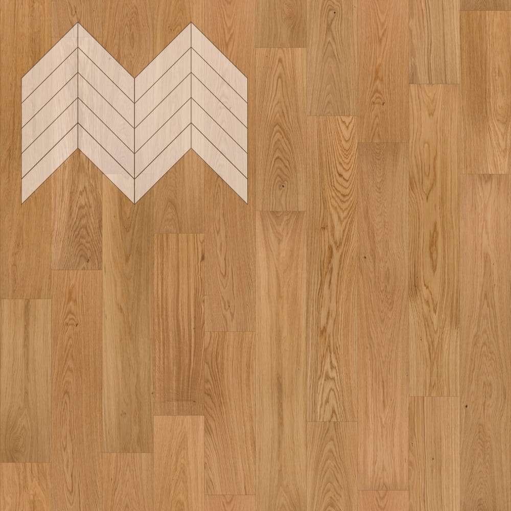 Паркет Елка Французская Lab Arte Chevron Дуб Селект лак 600/490х110х14/3/45°