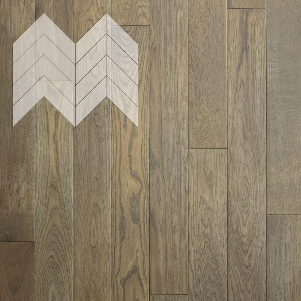 Паркет Елка Французская Lab Arte Chevron Дуб Селект Gris лак 600/450х150х14/3/45°