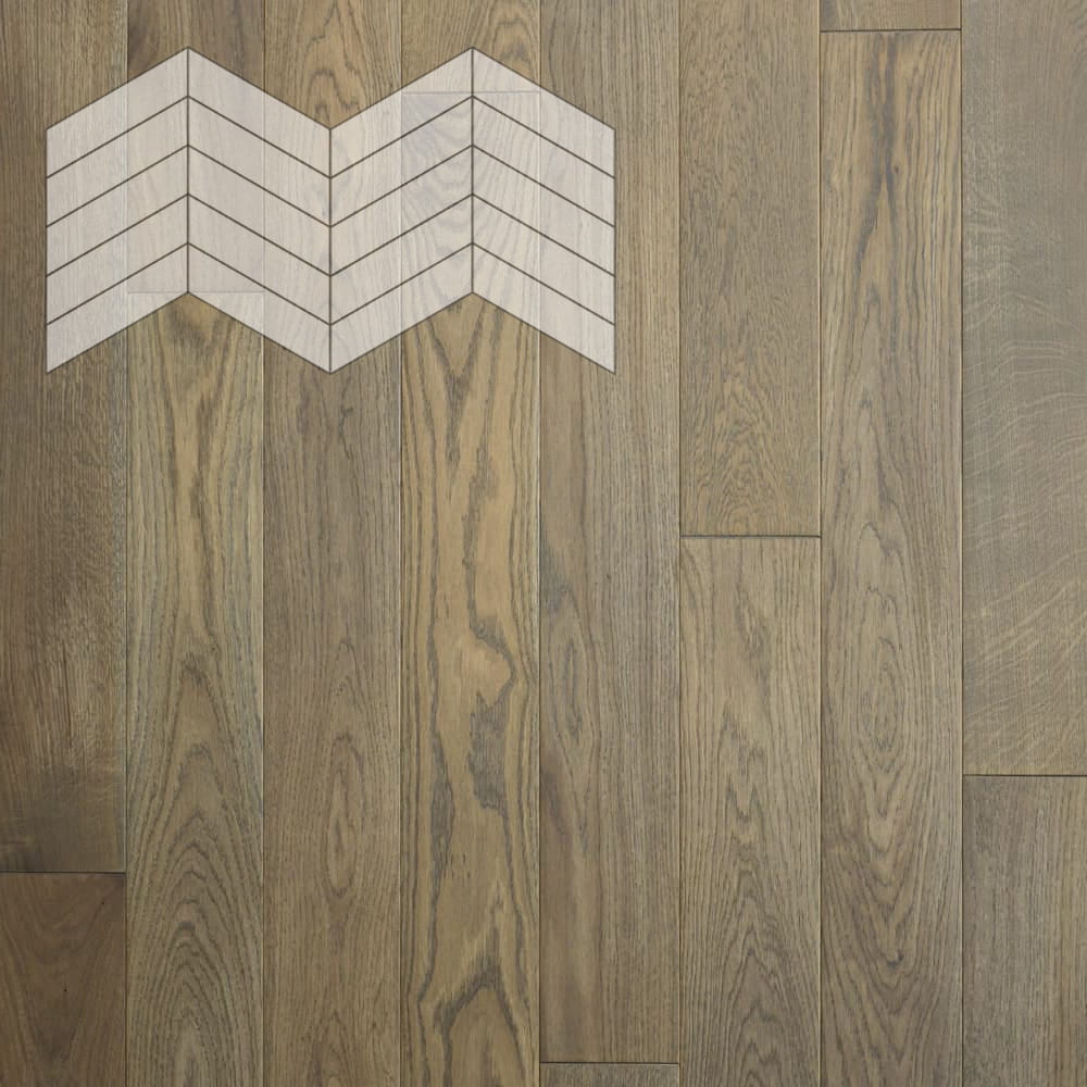Паркет Елка Французская Lab Arte Chevron Дуб Селект Gris лак 400/348х90х14/3/60°