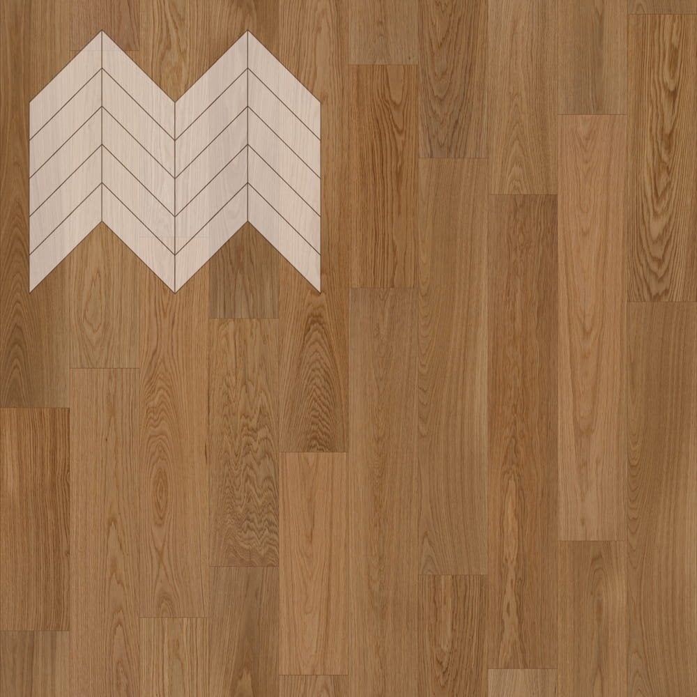 Паркет Елка Французская Lab Arte Chevron Дуб Селект Гридж лак 600/475х125х14/3/45°