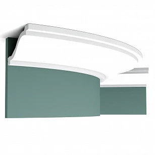 Карниз потолочный Orac Decor C331F гибкий 2000x64x135 в интерьере