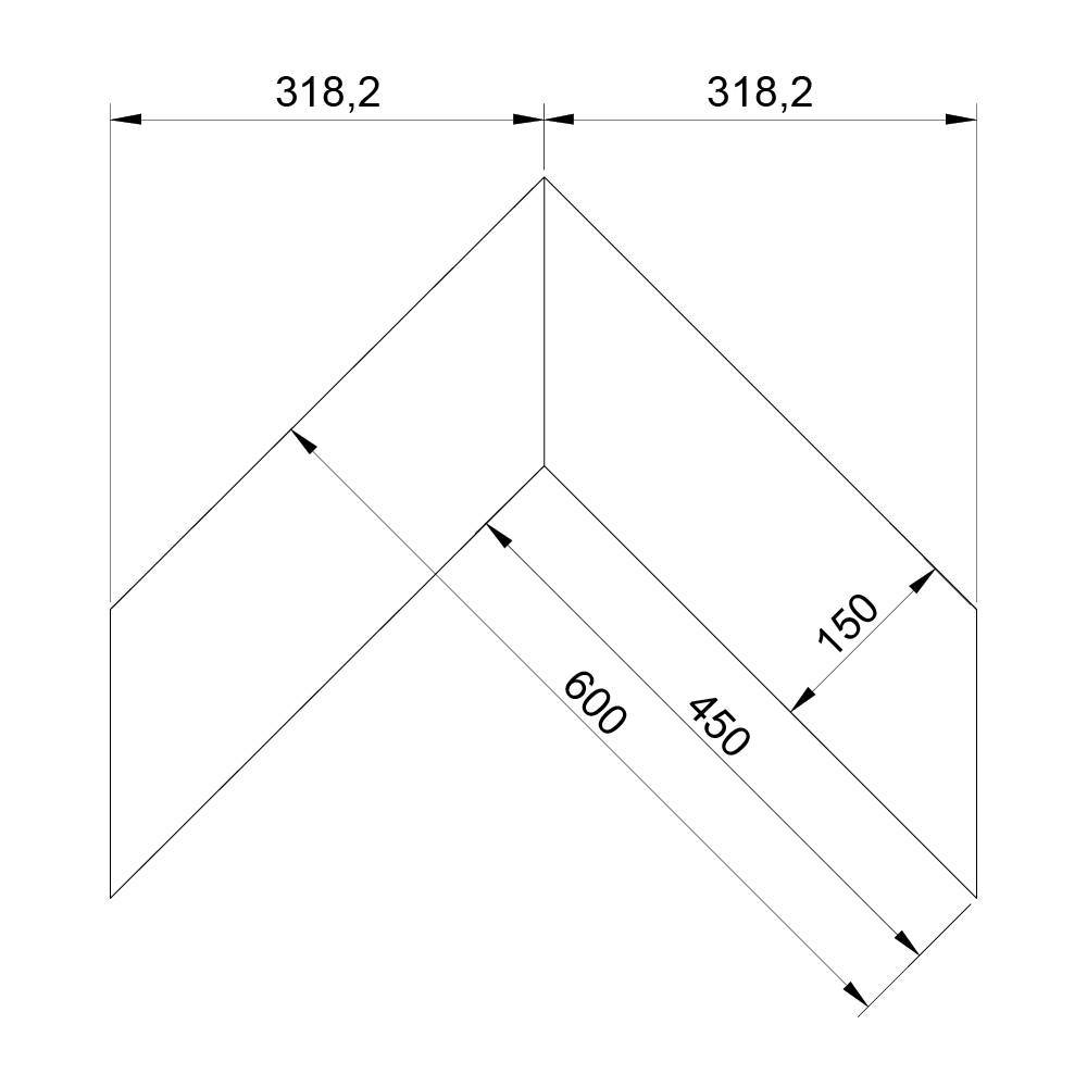 Паркет Елка Французская Lab Arte Chevron Дуб Натур Хани лак 600/450х150х14/3/45°