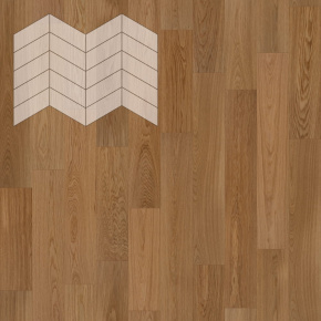 Паркет Елка Французская Lab Arte Chevron Дуб Натур Гридж лак 400/328х125х14/3/60° в интерьере