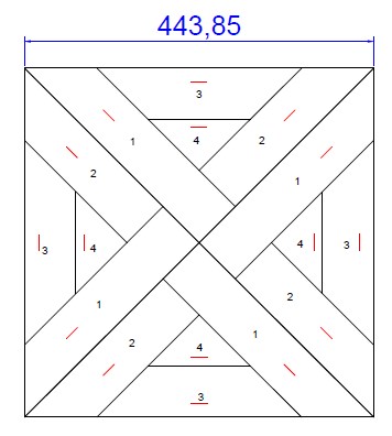 Модульный паркет LabArte инженерный Дуб Original №3-65 443*443*15/3 Прозрачное масло