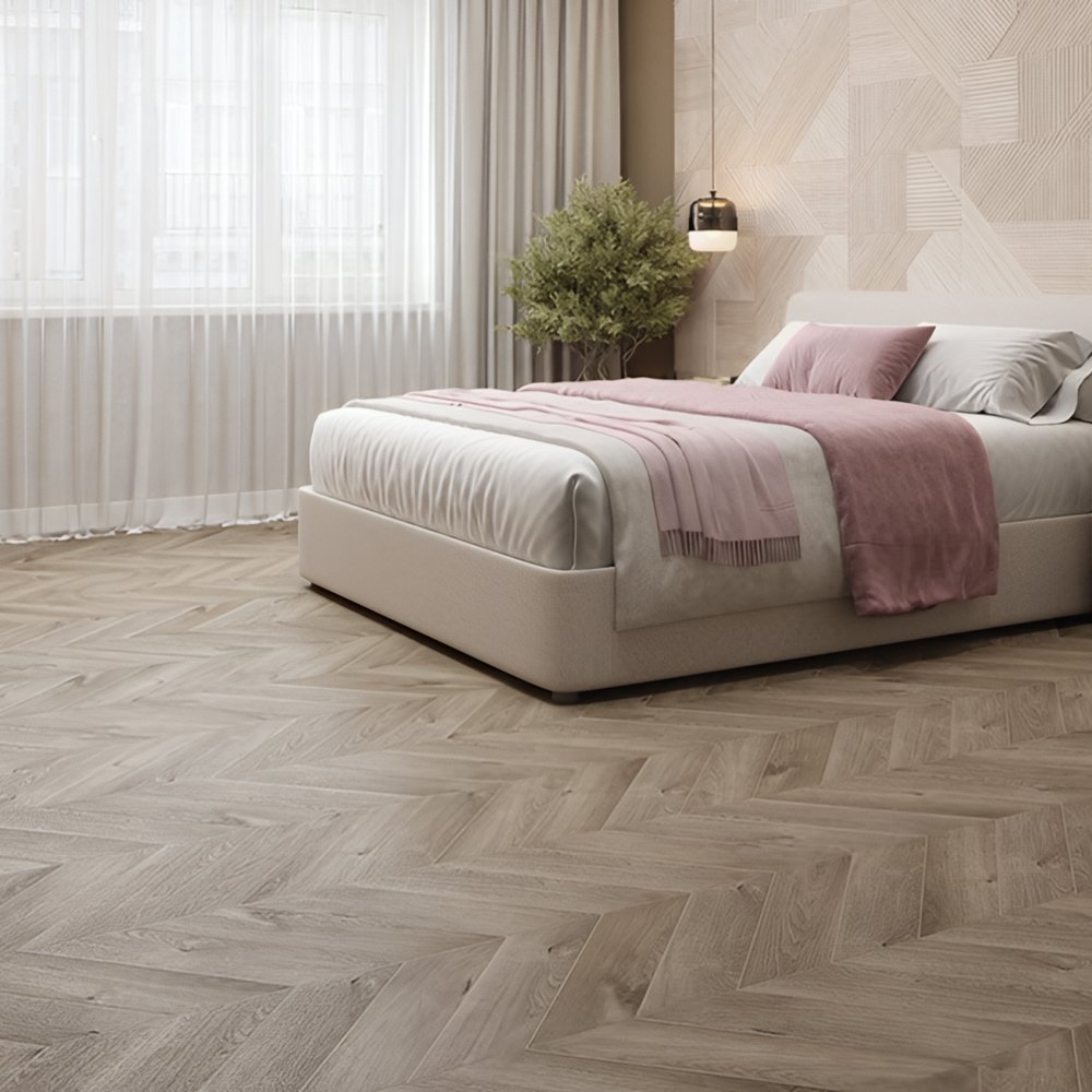 Ламинат ПВХ Alpine Floor Дуб Натуральный Отбеленный Chevron LVT ECO 20-3***