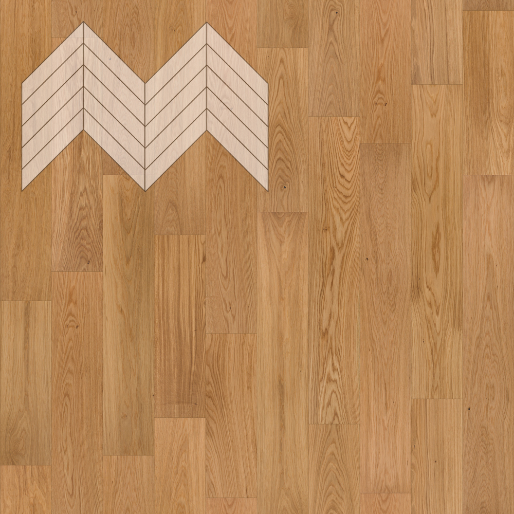 Паркет Елка Французская Lab Arte Chevron Дуб Селект лак 600/510х90х14/3/45°