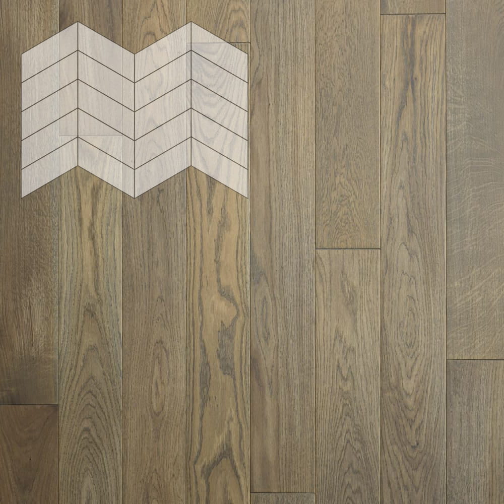 Паркет Елка Французская Lab Arte Chevron Дуб Натур Gris лак 400/328х125х14/3/60°