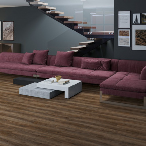 SPC Ламинат Alta Step Дуб Коричневый 1218х180х5 (2,6309 м2) SPC8807 в интерьере